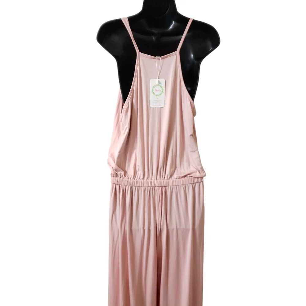 Froemds Womens Pink Spaghetti Strap Jumpsuit X-Large - Picture 7 of 15